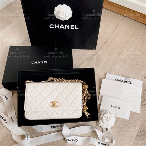 chanel wallet on chain with pearl|chanel small wallet on chain.